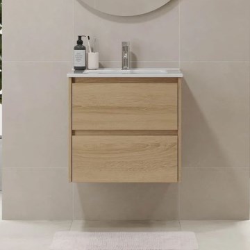Έπιπλο μπάνιου με νιπτήρα MOLDE 60x55x46 εκ., χρώμα δρυς