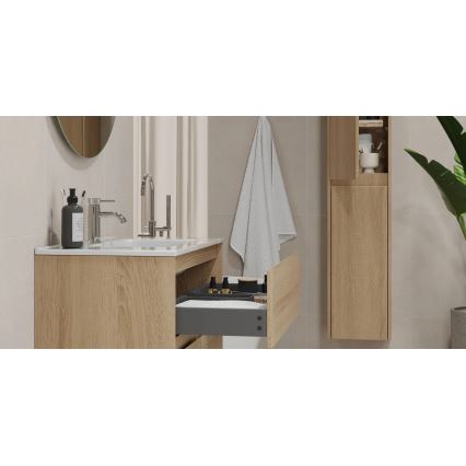 Έπιπλο μπάνιου με νιπτήρα MOLDE 60x55x46 εκ., χρώμα δρυς