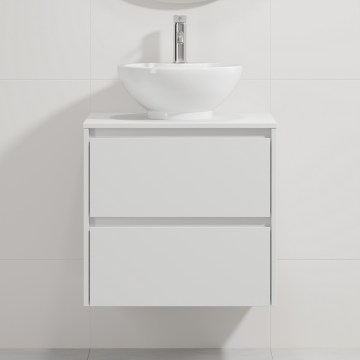 Έπιπλο μπάνιου με νιπτήρα TRONDHEIM/DRAMMEN 60x57x46 εκ. λευκό