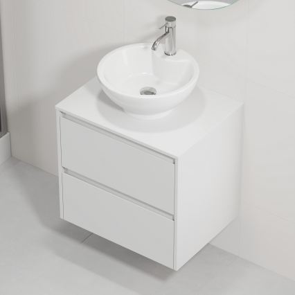 Έπιπλο μπάνιου με νιπτήρα TRONDHEIM/DRAMMEN 60x57x46 εκ. λευκό