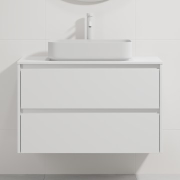 Έπιπλο μπάνιου με νιπτήρα TRONDHEIM/LJORDAL 90x57x46 cm λευκό