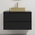 Έπιπλο μπάνιου με νιπτήρα TRONDHEIM/LJORDAL 90x57x46 cm μαύρο/μπρούτζινο