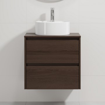 Έπιπλο μπάνιου με νιπτήρα TRONDHEIM/VIKEDAL 60x57x46 cm καρυδιά/λευκό