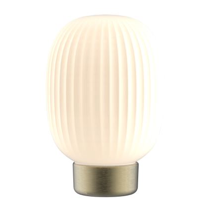 Επιτραπέζια λάμπα αφής dimming LED LATTE LED/1,8W/5V USB 2000 mAh χρυσό/λευκό