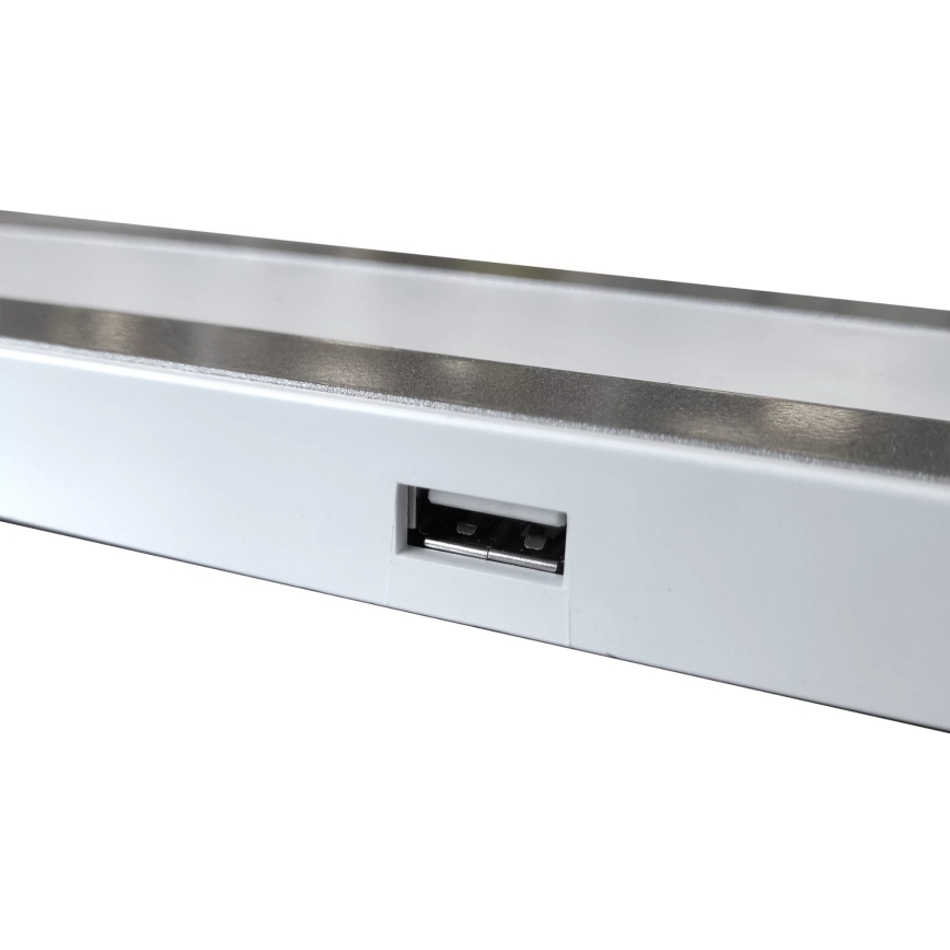 Επιτραπέζια λάμπα αφής dimming LED MADERA LED/7W/230V USB λευκό