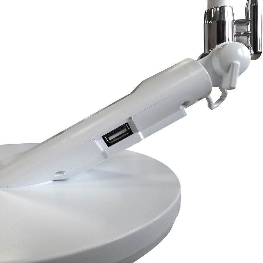 Επιτραπέζια λάμπα αφής dimming LED OPTIMUM LED/7W/230V USB 3000/4000/6000K λευκό