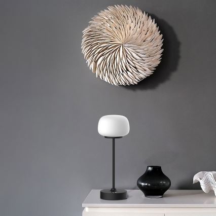 Επιτραπέζια λάμπα αφής dimming LED RIMINI LED/2W/5V USB 2000 mAh μαύρο/λευκό