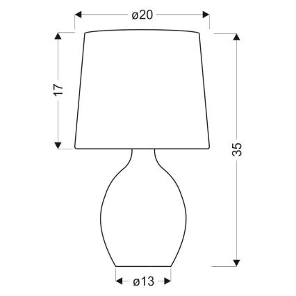 Επιτραπέζια λάμπα AMBON 1xE14/40W/230V λευκό