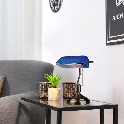 Επιτραπέζια λάμπα BANKER 1xE27/60W/230V