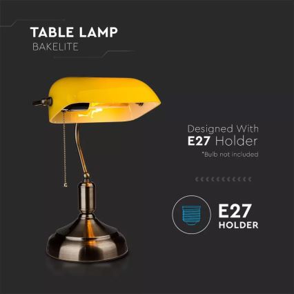 Επιτραπέζια λάμπα BANKER 1xE27/60W/230V