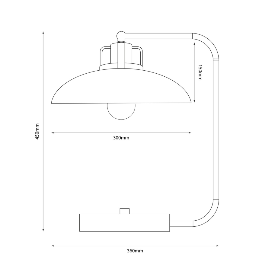Επιτραπέζια λάμπα FELIX 1xE27/60W/230V πράσινο