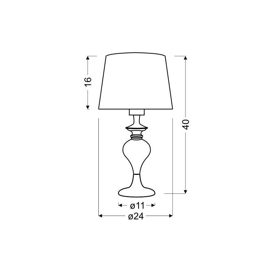 Επιτραπέζια λάμπα GILLENIA 1xE27/60W/230V