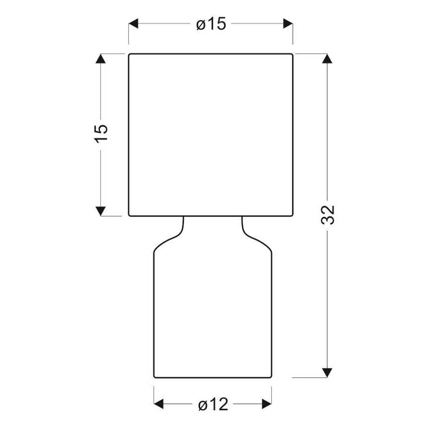 Επιτραπέζια λάμπα INER 1xE14/40W/230V γκρι
