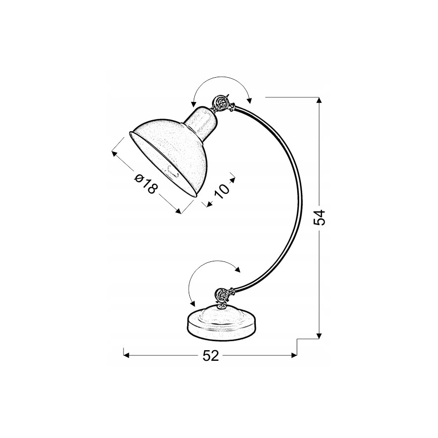 Επιτραπέζια λάμπα OLD 1xE27/40W/230V μαύρο