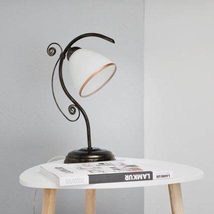 Επιτραπέζια λάμπα RETRO II 1xE27/60W/230V μαύρη πατίνα