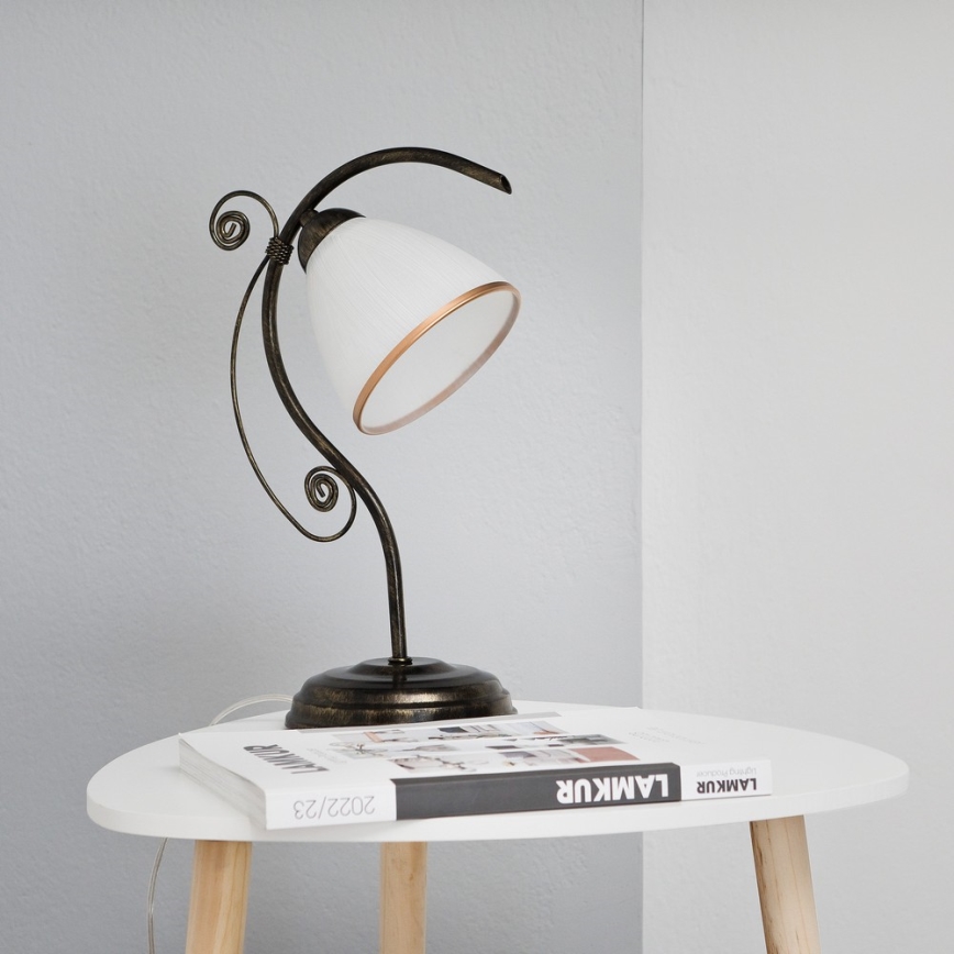 Επιτραπέζια λάμπα RETRO II 1xE27/60W/230V μαύρη πατίνα