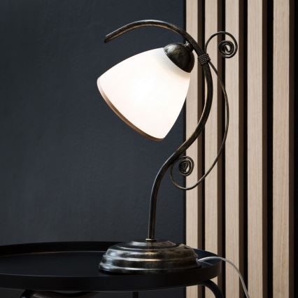 Επιτραπέζια λάμπα RETRO II 1xE27/60W/230V μαύρη πατίνα