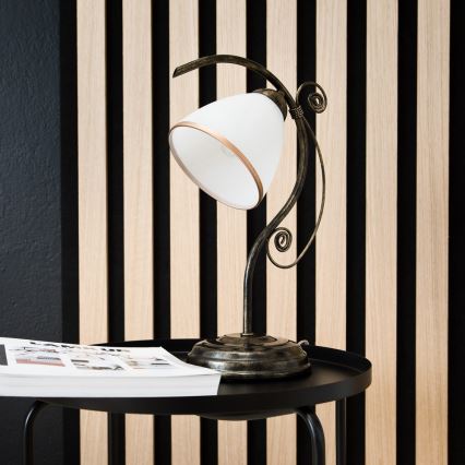 Επιτραπέζια λάμπα RETRO II 1xE27/60W/230V μαύρη πατίνα