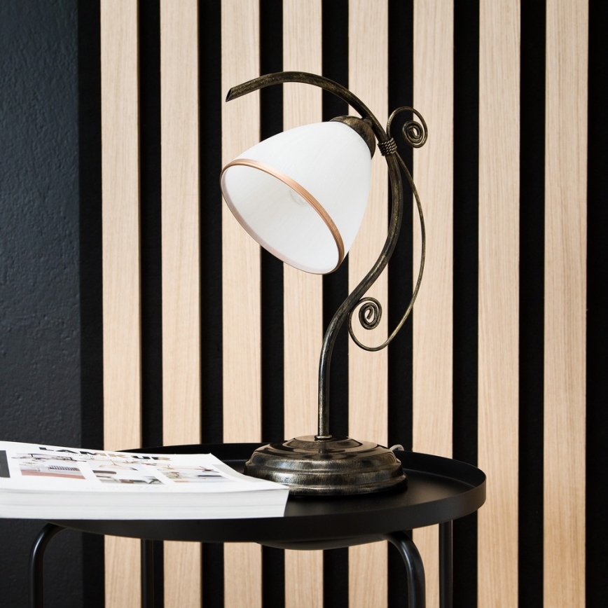 Επιτραπέζια λάμπα RETRO II 1xE27/60W/230V μαύρη πατίνα