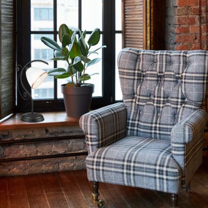 Επιτραπέζια λάμπα RETRO II 1xE27/60W/230V μαύρο ματ