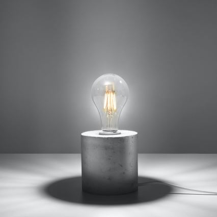 Επιτραπέζια λάμπα SALGADO 1xE27/15W/230V μπετόν