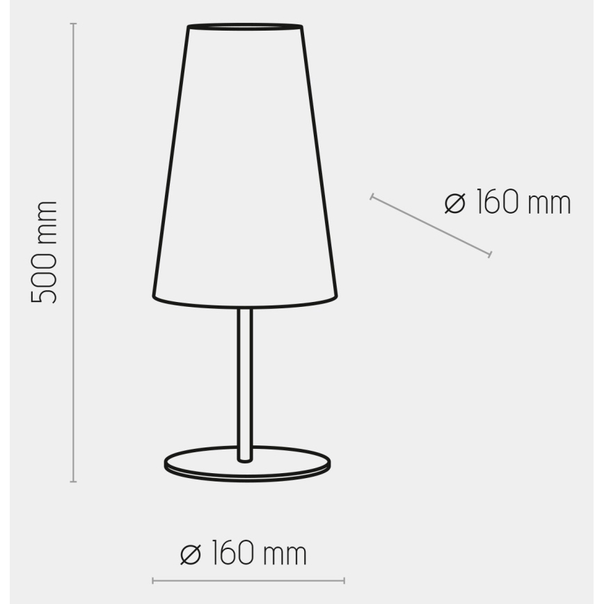 Επιτραπέζια λάμπα UMBRELLA 1xE27/15W/230V μπλε