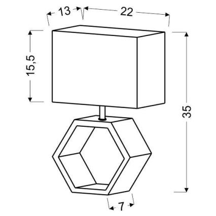 Επιτραπέζια λάμπα VIDAL 1xE27/40W/230V γκρι