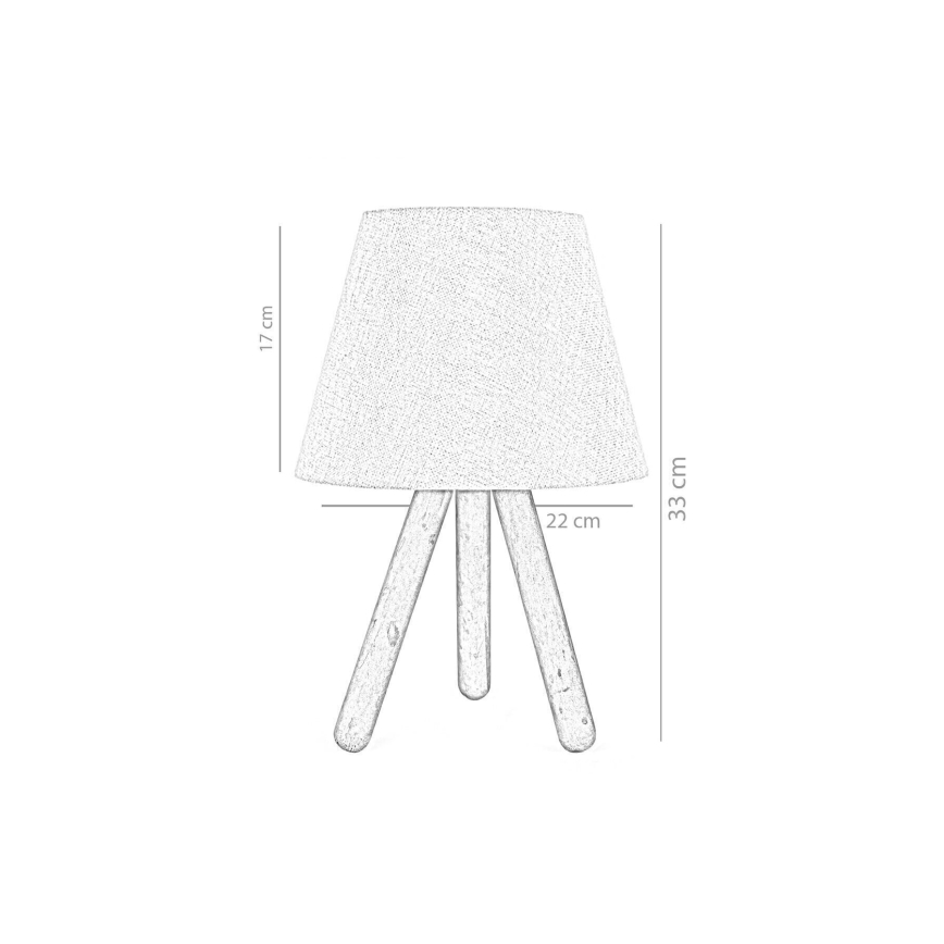 Επιτραπέζια λάμπα WOOD 1xE27/60W/230V μπλε