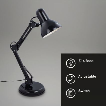Επιτραπέζιο φωτιστικό 1xE14/25W/230V μαύρο