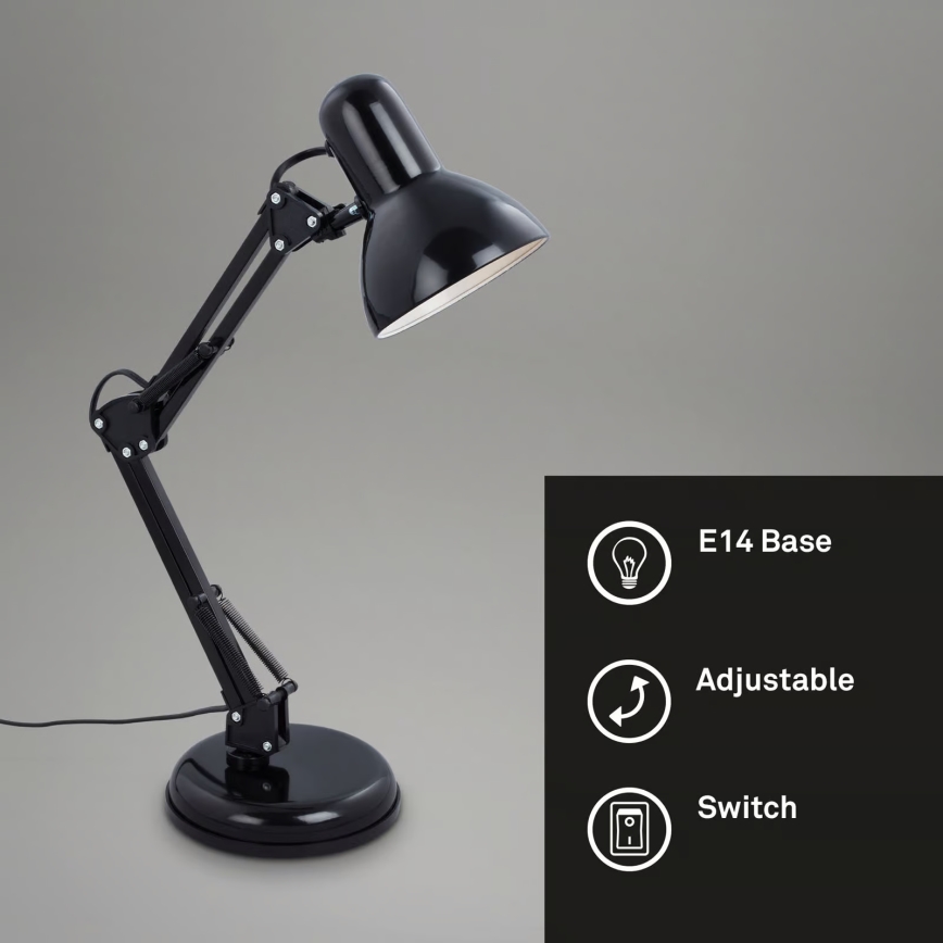 Επιτραπέζιο φωτιστικό 1xE14/25W/230V μαύρο