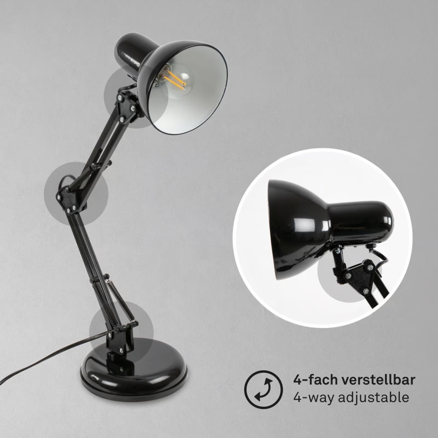 Επιτραπέζιο φωτιστικό 1xE14/25W/230V μαύρο