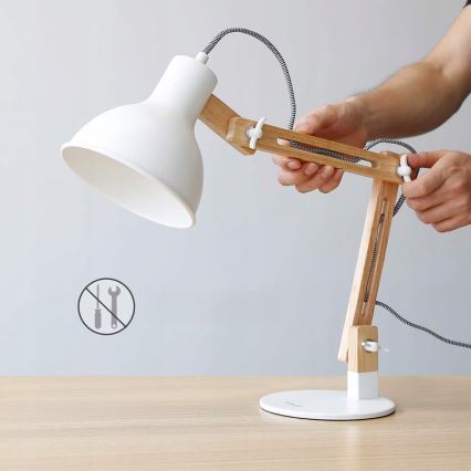 Επιτραπέζιο φωτιστικό 1xE27/40W/230V λευκό