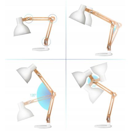 Επιτραπέζιο φωτιστικό 1xE27/40W/230V λευκό