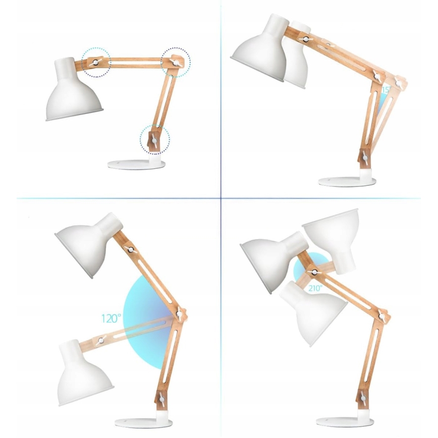 Επιτραπέζιο φωτιστικό 1xE27/40W/230V λευκό