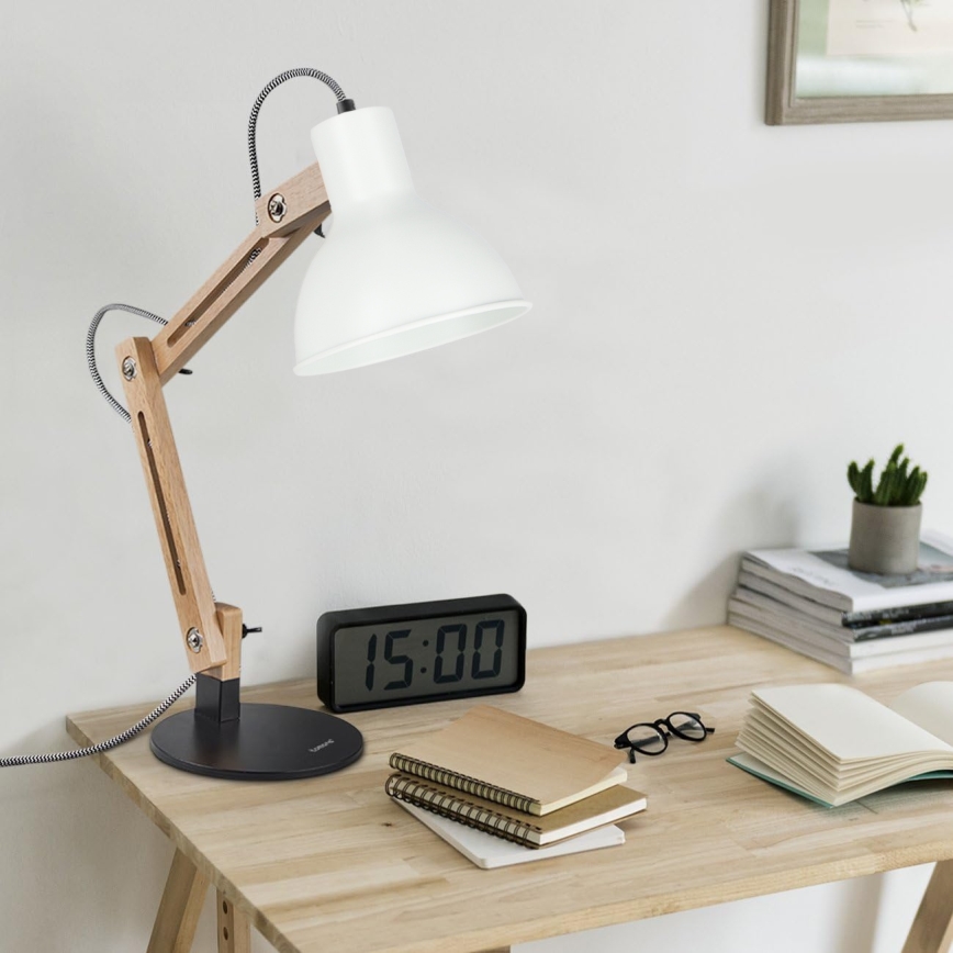 Επιτραπέζιο φωτιστικό 1xE27/40W/230V λευκό/μαύρο