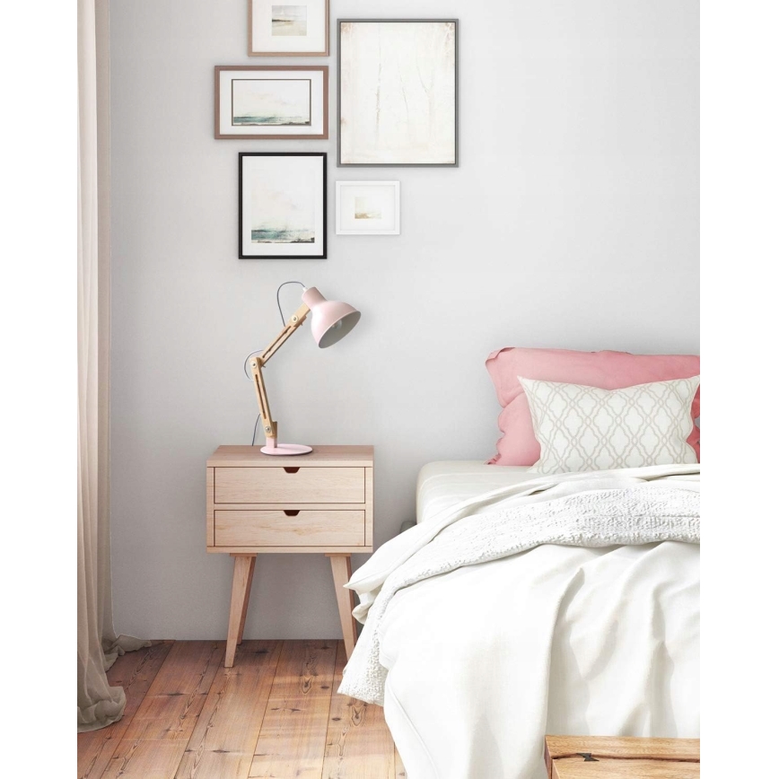 Επιτραπέζιο φωτιστικό 1xE27/40W/230V ροζ