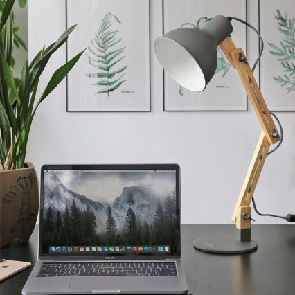 Επιτραπέζιο φωτιστικό 1xE27/40W/230V γκρι