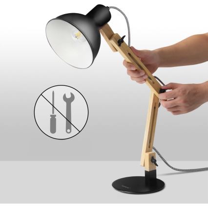 Επιτραπέζιο φωτιστικό 1xE27/40W/230V μαύρο