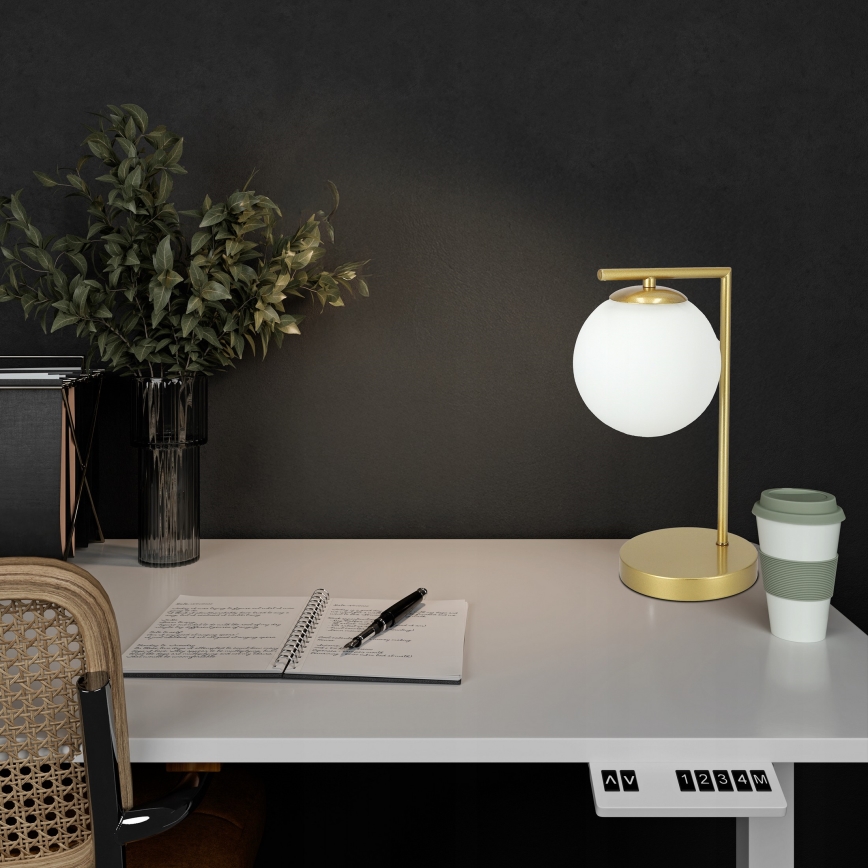 Επιτραπέζιο φωτιστικό 1xE27/40W/230V χρυσό/λευκό