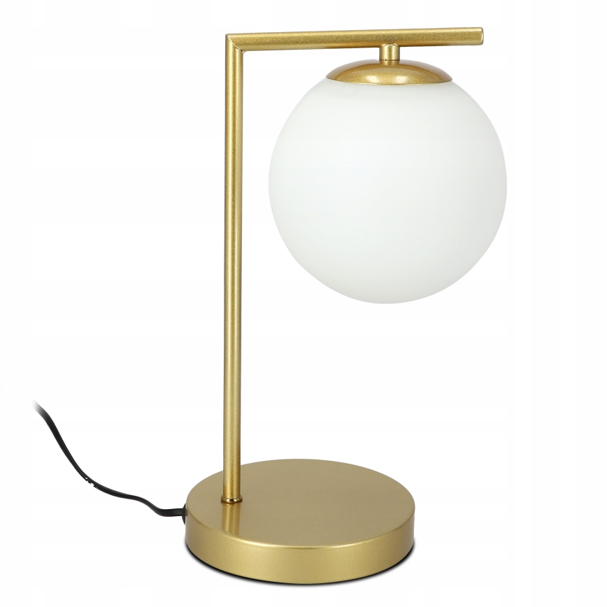 Επιτραπέζιο φωτιστικό 1xE27/40W/230V χρυσό/λευκό