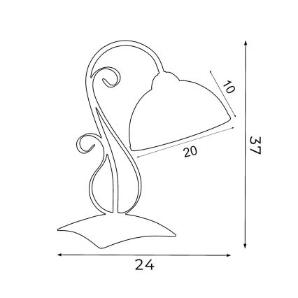 Επιτραπέζιο φωτιστικό ANTICA 1xE27/60W/230V