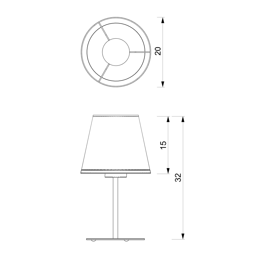 Επιτραπέζιο φωτιστικό ARDEN 1xE27/15W/230V μπεζ