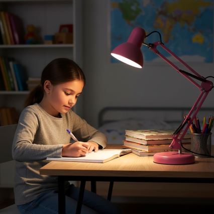 Επιτραπέζιο φωτιστικό AURIQ 1xE27/60W/230V ροζ