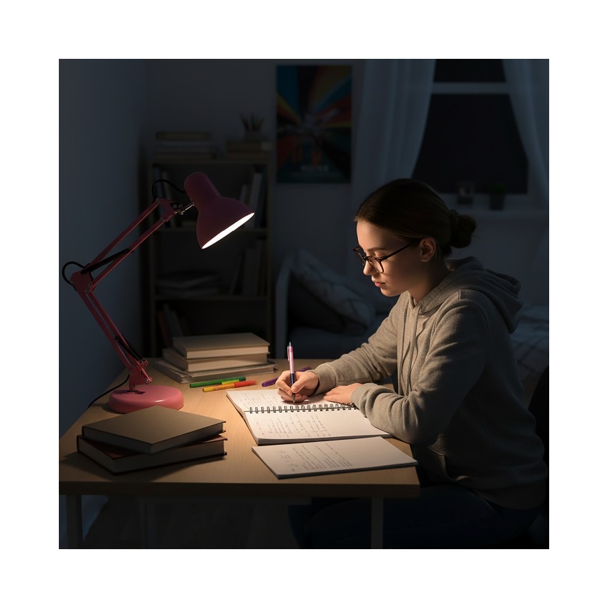 Επιτραπέζιο φωτιστικό AURIQ 1xE27/60W/230V ροζ