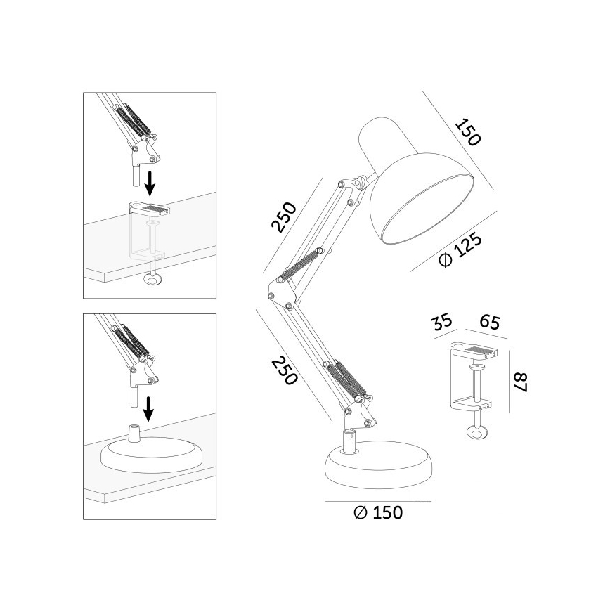 Επιτραπέζιο φωτιστικό AURIQ 1xE27/60W/230V μπλε