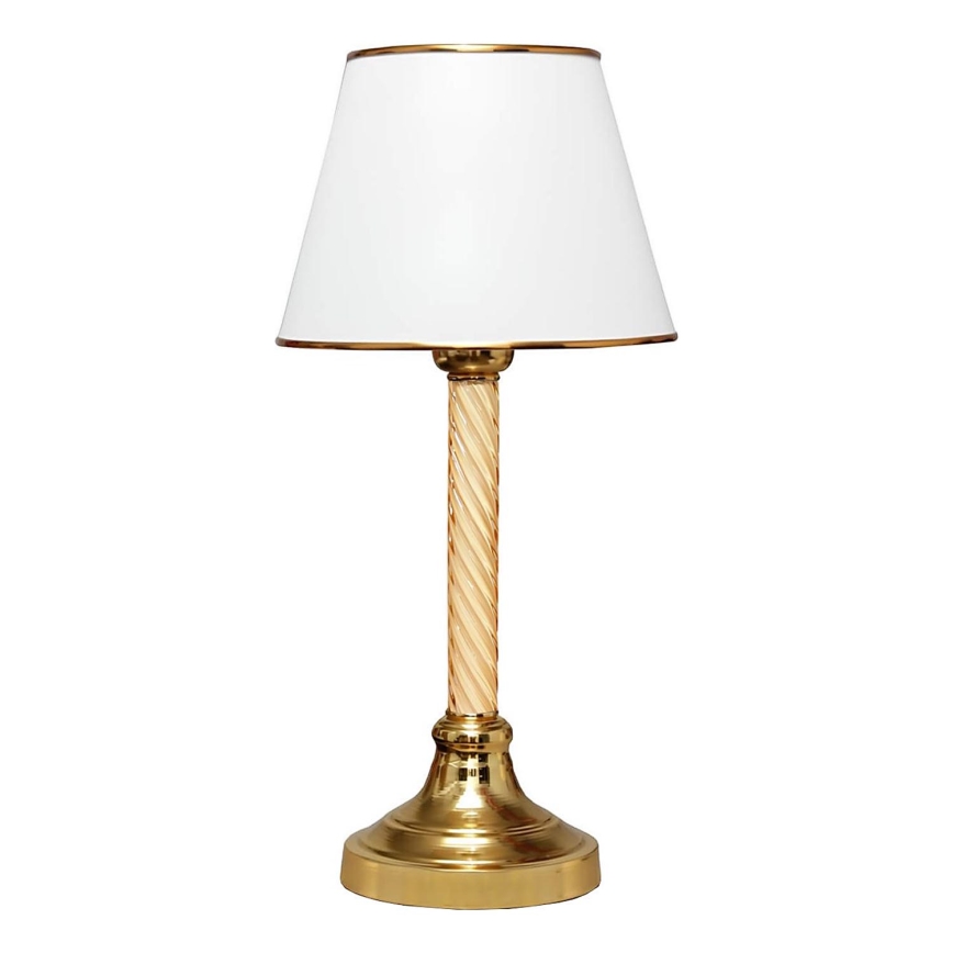 Επιτραπέζιο φωτιστικό AYD 1xE27/40W/230V λευκό/χρυσό