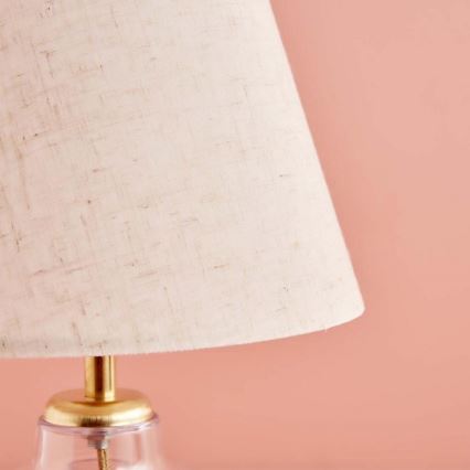 Επιτραπέζιο φωτιστικό AYD 1xE27/40W/230V κρεμ/διαφανές