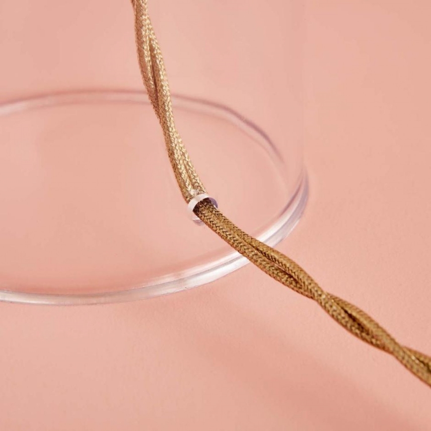 Επιτραπέζιο φωτιστικό AYD 1xE27/40W/230V κρεμ/διαφανές