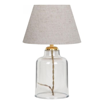 Επιτραπέζιο φωτιστικό AYD 1xE27/40W/230V κρεμ/διάφανο