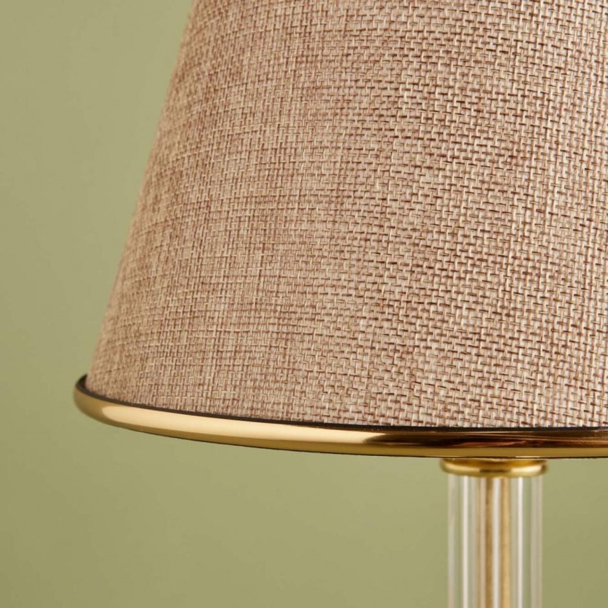 Επιτραπέζιο φωτιστικό AYD 1xE27/40W/230V μπεζ/χρυσό